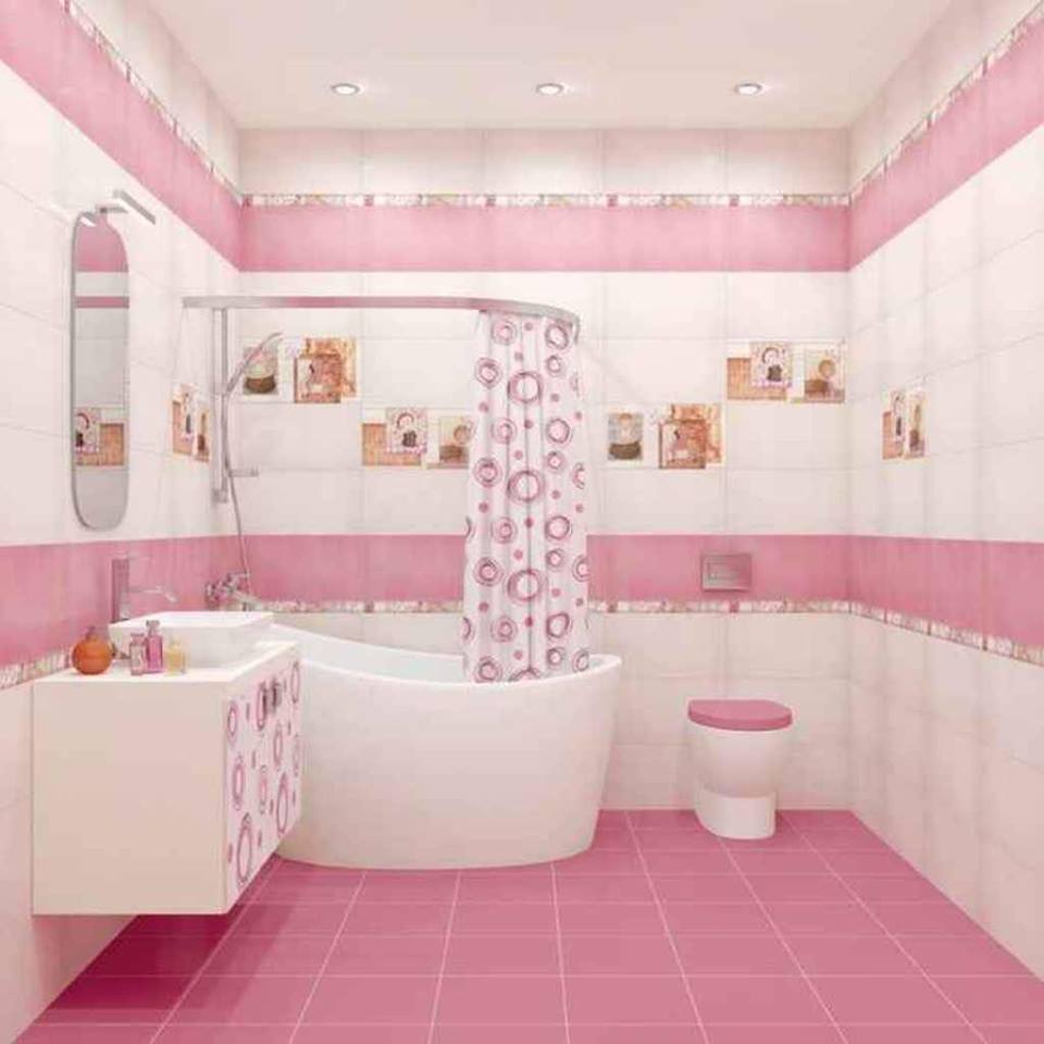 Gạch lát nền màu hồng cho nhà vệ sinh: Với gam màu hồng nhẹ nhàng, gạch lát nền màu hồng sẽ tạo nên không gian tươi sáng và cảm giác mới mẻ cho phòng tắm của bạn. Không những thế, độ bóng mịn của gạch sẽ giúp phòng tắm của bạn trông sạch sẽ, rộng rãi hơn.