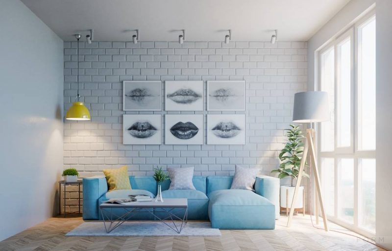 39+ mẫu gạch màu xanh trong ứng dụng thiết kế nội thất cho gia đình 1