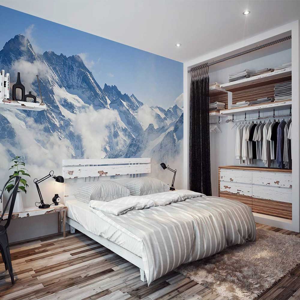 Ốp gạch 3d phòng ngủ theo phong cách tự nhiên 