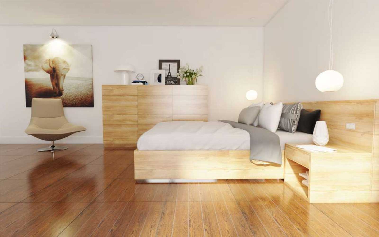 Tùy theo diện tích phòng ngủ để chọn loại gạch có kích thước lớn hay nhỏ phù hợp