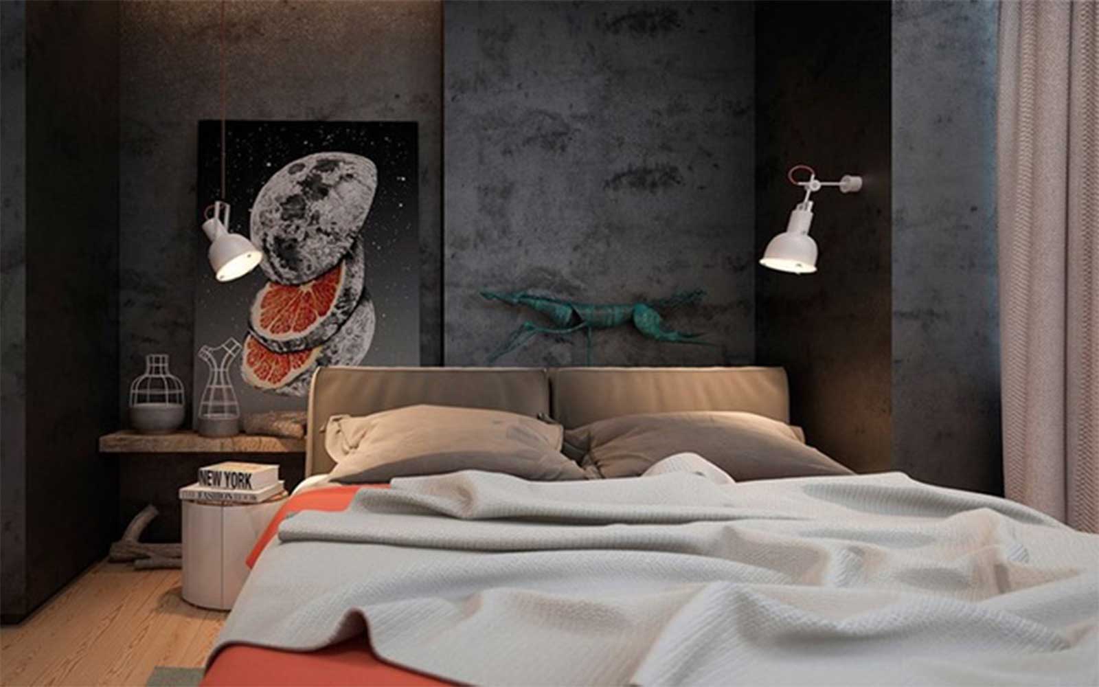 Dành cho những ai thích thiết kế phòng ngủ theo màu gạch ốp này, trông vô cùng ấn tượng và tự nhiên