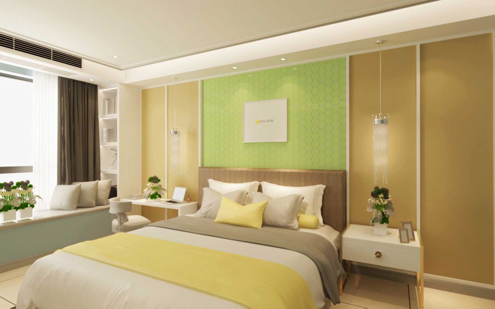 Chọn gạch lục giác màu sắc nhẹ nhàng phù hợp với phong cách phòng ngủ