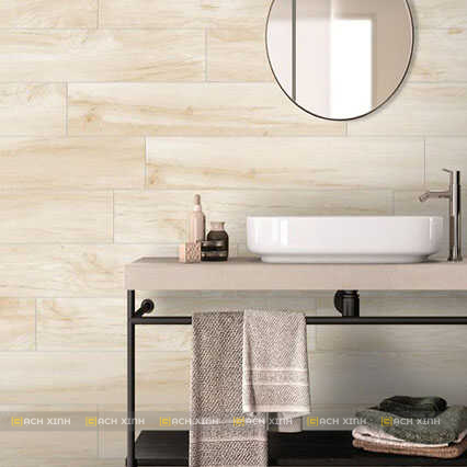 Gạch ốp tường Eurotile đơn giản, màu sắc tươi sáng cho phòng tắm 
